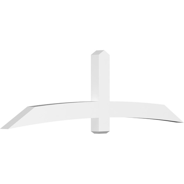 Ekena Millwork Bellingham Architectural Grade PVC Gable Bracket, 96"W x 28"H x 4"D x 6"F, 7/12 Pitch GBP096X28X0406BEL00 - main